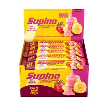 Imagem de Barra de Frutas Supino Zero Banana e Morango 20un de 24g - Banana Bras