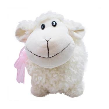Imagem de Ovelha Branca Laço 20Cm Pelúcia - Xt8854M-Sp-F F1A - Fofy Toys