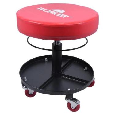Imagem de Banqueta Para Mecânico Giratória Regulável 100Kg Worker