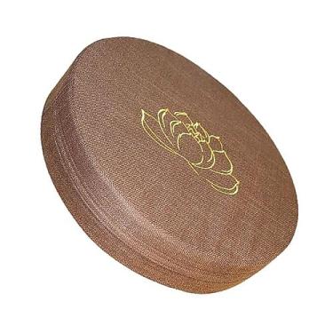 Imagem de Zerodis Almofadas de Almofada de Meditação de Piso e de Espuma Cheia de Linho No Chão de Linho Confortável Sede da Com Tampa Lavável Removível para Yoga Zen Meditation Cushion (Marrom)