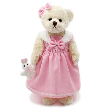 Imagem de Ursinho de pelúcia fofo, macio e fofo, 41 cm, rosa - oits cute