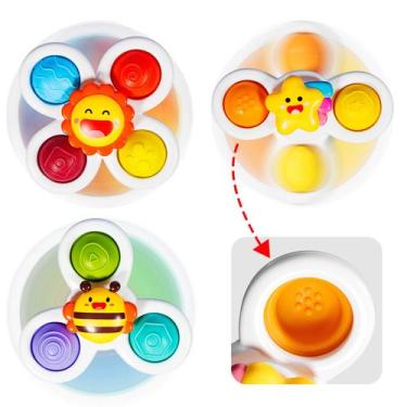Imagem de Suction Cup Spinner Toys ALASOU para crianças de 1 a 2 anos com 3 unid
