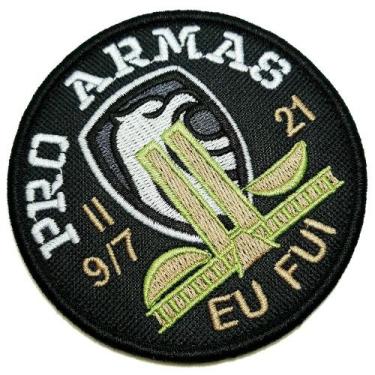 Imagem de DPA007V 02 Pró Armas patch bordado Com Fecho de Contato - BR44