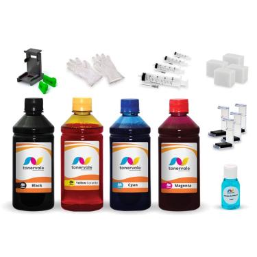 Imagem de Kit 4 Tinta Para Lexmark X1155 16 17 e 26 27 500ml