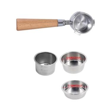 Imagem de Portafiltro De Café Naked De 51mm Com Conjunto De Cestos Para 1, 2 E 4