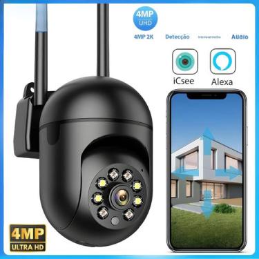Imagem de Câmera PTZ Wifi 2K HD 4MP Com Zoom Digital 5X, Visão Noturna, Detecção