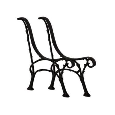 Imagem de Par Pé De Banco Praça Jardim Rendadão Em Ferro Fundido. - FUNDIÇAO SAO