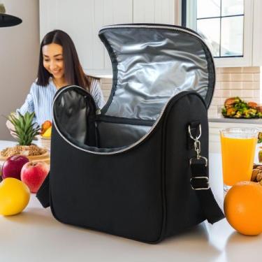 Imagem de Bolsa Térmica Noah - Estampa Preta - Franesb, Preto liso