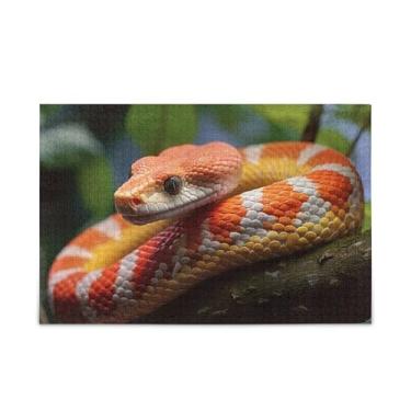 Imagem de STAYTOP Beautiful Orange Snake Jigsaw Puzzles for Adults or Kids 1000 Piece,Intellectual Decompression Fun Family Puzzles Game for Christmas Holiday Toy Gift
