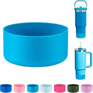 Imagem de Soledea Bota de silicone compatível com garrafa de água infantil Owala 16/396.9 g, capa protetora inferior de borracha antiderrapante para copos inferior de 7,2-7,5 cm