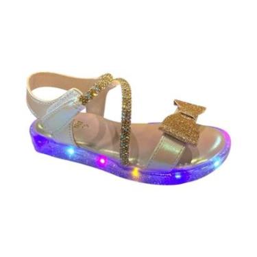 Imagem de Sandália Menina Mini Sua Cia Led Perolizado Rosa 7060.00712-Feminino