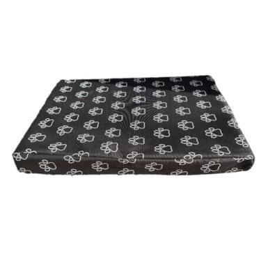 Imagem de Cama Pet Caminha Para Cachorro e Gato C/ZIPER Colchão Fundo Impermeável com Travesseiro(PRETO COM TRAVESSEIRO,70X50)