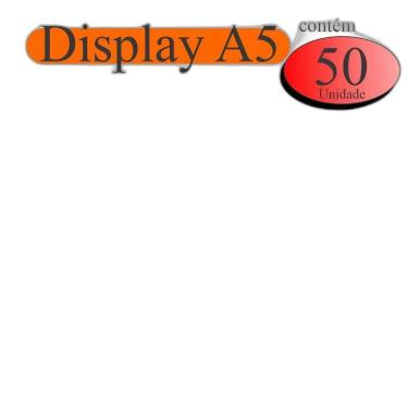 Imagem de 50 Display A5 Expositor Folhas Quadro Aviso Parede Pet Horiz