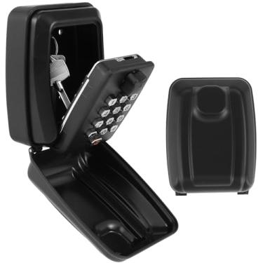 Imagem de Cofre para chaves para combinação externa de parede, organizador de chaves, código redefinível, combinação de 12 dígitos, caixa de armazenamento de chave reutilizável para garagem, interior e exterior