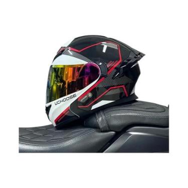 Imagem de Capacete De Motocicleta Unissex Aprovado Pelo DOT Com Visor Duplo Prot