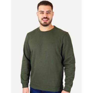 Imagem de Moletom Calvin Klein Jeans Masculino Crewneck CK Small Bordado Verde M