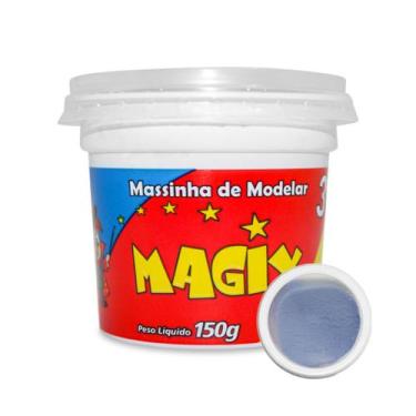 Imagem de Pote Massinha De Modelar Infantil Escolar Atoxica Magix 150g, Azul