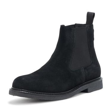 Imagem de BOSS Bota masculina de camurça Chelsea, Brilho preto, 44