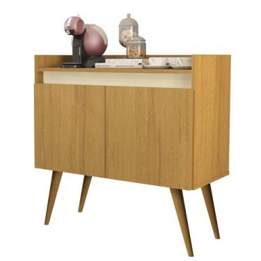 Imagem de Buffet Aparador Cantinho Do Café Net Retro - Mais Casa, Nature/Off Whi