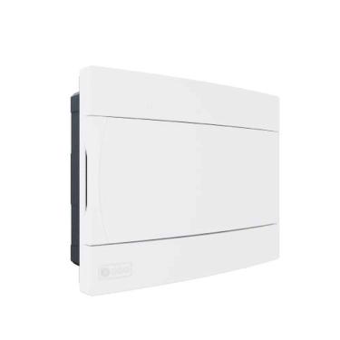 Imagem de Caixa De Distribuição Embutir 9 Din - 6 Ul Com Tampa Branca - Proteção Uv