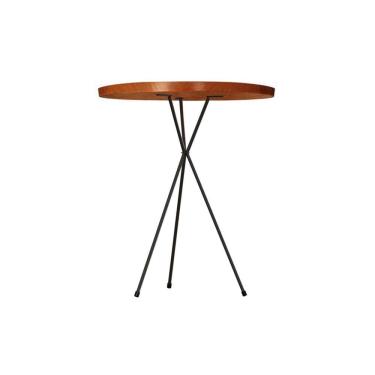 Imagem de Mesa Lateral Embaraço Redonda Bistrô Apoio Sofá Decoração 45