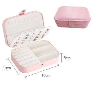 Imagem de Necessaire Porta Joias Portatil Estojo Com Fecho de Botao