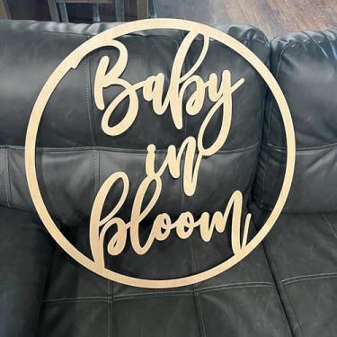 Imagem de Placa de bebê em flor, cenário de decoração de festa de bebê em flor para menino ou menina, revelação de gênero 1º aniversário, fundo de fotografia de festa revelação de gênero