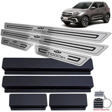 Imagem de Soleira de Porta Chery Tiggo 5X 2019 2020 Preto Baixo Relevo