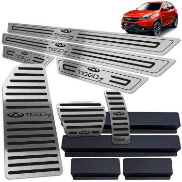 Imagem de Pedaleira Soleira Descanso Preto Chery Tiggo 7 2019 2022