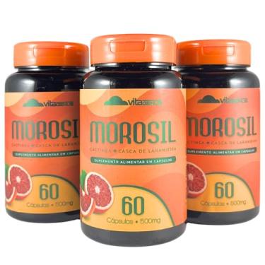 Imagem de Kit 3 Morosil + Cactinea + Casca de Laranja 60 Caps Cada Total 180 Cápsulas Naturais VitaGenus