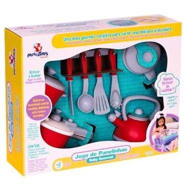 Imagem de Kit Cozinha Completa Panelinhas Chaleira Utensílios Brincando de Cozinhar Brinquedo Unissex