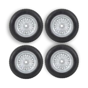 Imagem de Kit 4 Pneu Completo para Carrinho de Mão e Carga 3.25 Aro 8