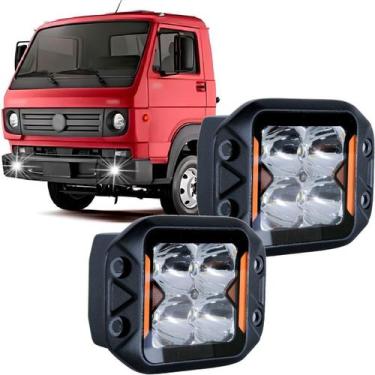 Imagem de Farol Auxiliar Embutido Caminhão Carreta 4 Leds 20W 1800Lm 12/24V - Sh