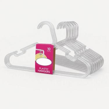 Imagem de Cabide Acrílico Kit 12 Unidades Resistente Transparente Grande Forte -