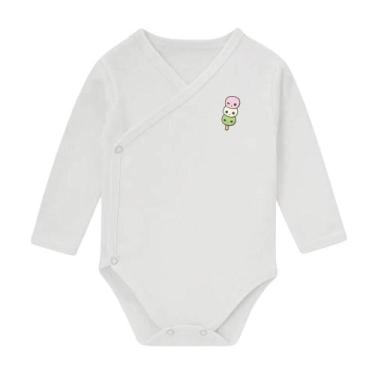 Imagem de Body Kimono Manga Longa Para Bebê Lindas Cores 100% Algodão - Koala Ba