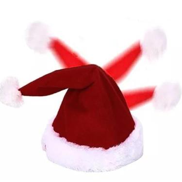 Imagem de Gorro de Natal Musical Natalino Dançante Toca Musica Dança Fantasia Lu
