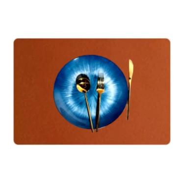 Imagem de 16 Jogo Americano Couro Impermeável Limpa Facil Para Mesa