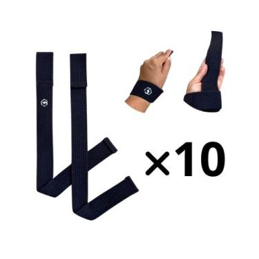 Imagem de KIT 10 PARES Tala Straps 100% Algodão. P/ Musculação Academia ATACADO 