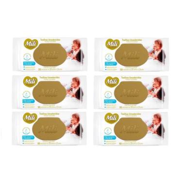 Imagem de Kit 6 Toalhinha Umedecida Com Tampa Love&Care 50 Unid - Mili