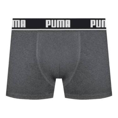 Imagem de Cueca Puma Boxer Cotton Adulto Elástco 35MM, Preto mescla, G