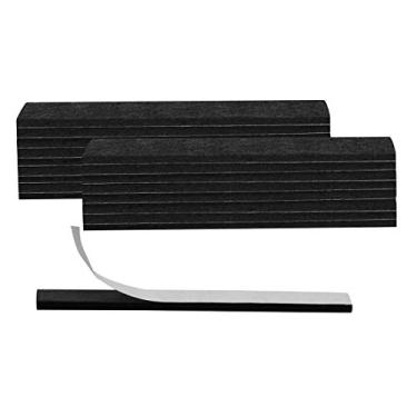 Imagem de 18 peças de almofadas de feltro retangulares para móveis 13 cm x 1,27 cm, antiderrapante, antiderrapante, antiarranhões, protetor de chão para poltrona de sofá preto