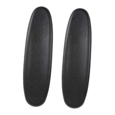 Imagem de KiBcsLic 2 peças de apoio de braço para cadeira de escritório, almofadas de reposição em couro PU, fáceis de instalar com furos de montagem, braços de cadeira, Style a