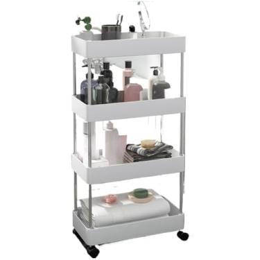 Imagem de Carrinho Organizador MóVel Com 4 Prateleiras | Carrinho Auxiliar Com Rodas Para Cozinha, Banheiro, Quarto E áRea De ServiçO(ALEATÓRIO,KIT 3 CARRINHOS P+M+G)