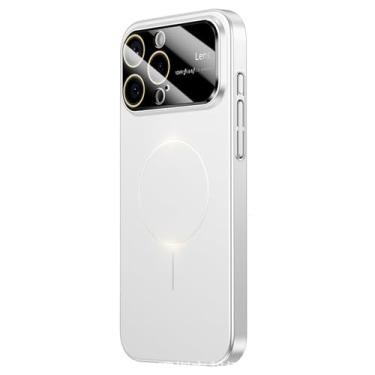 Imagem de LTLMYDAM Capa magnética para iPhone 17 Pro Max/17 Pro/Air/17, proteção de película de lente fina fosca PC capa de proteção contra choque, prata, 17 Pro Max
