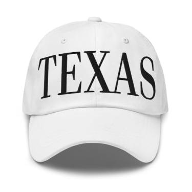 Imagem de Merch Town Texas Hat Boné Texas Dad bordado, Branco, tamanho �nico