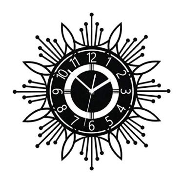 Imagem de XFNVXC Relógio de parede, arte estilo moderno, relógio de parede, design moderno, sala de estar, acrílico, relógio digital