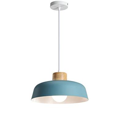 Imagem de CHENKUI Lustres de estilo moderno decoração de madeira abajur elegância cozinha industrial luz de teto moderno metal macaron luminárias para restaurantes, sala de estar, cozinha