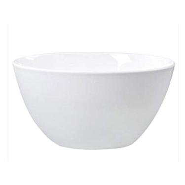 Imagem de WYUYIWH Tigela de porcelana tigelas de sopa, tigelas de cereal, resistente a lascas, máquina de lavar louça, tigelas de nozes, tigelas brancas arroz macarrão salada tigela de aveia (cor: A)