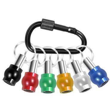 Imagem de Porta-chaves de broca, portátil, versátil, hexagonal, porta-chaves de alumínio, fácil de usar, porta-chaves para homens (6, cor)
