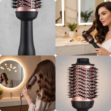 Imagem de Escova Secadora Cabelo Profissional 1300W Bivolt Iônica Modeladora Ali
